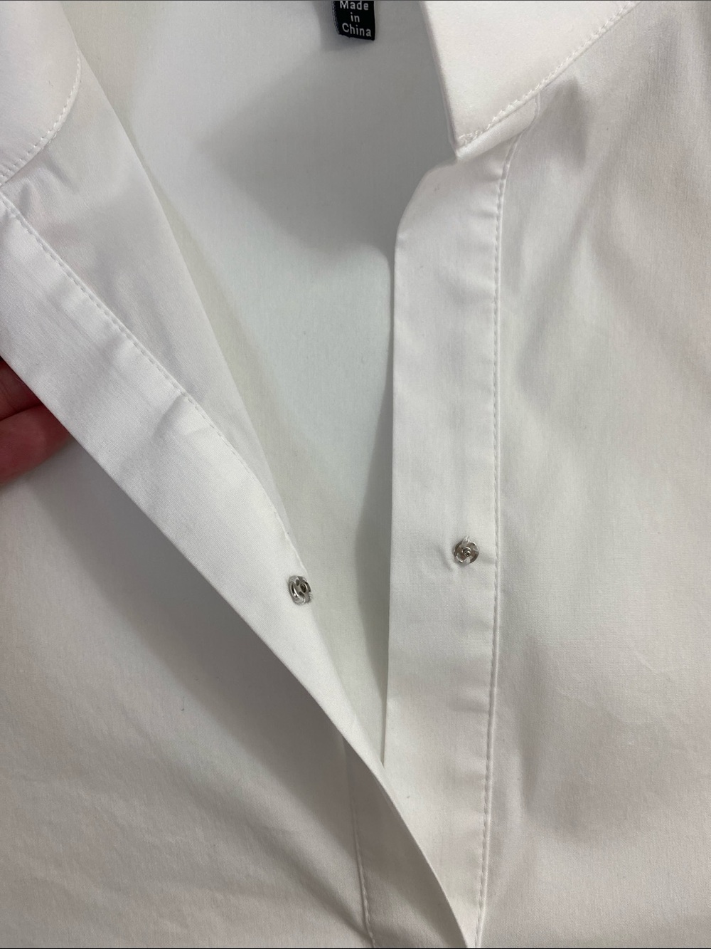Ming Wang White Tunic Top Size XL Structured Minimalist Classic Career - Picture 5 of 11